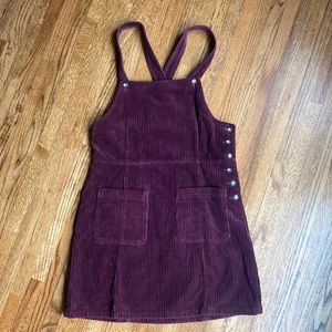 Y2K American Eagle Corduroy Overalls Dress
